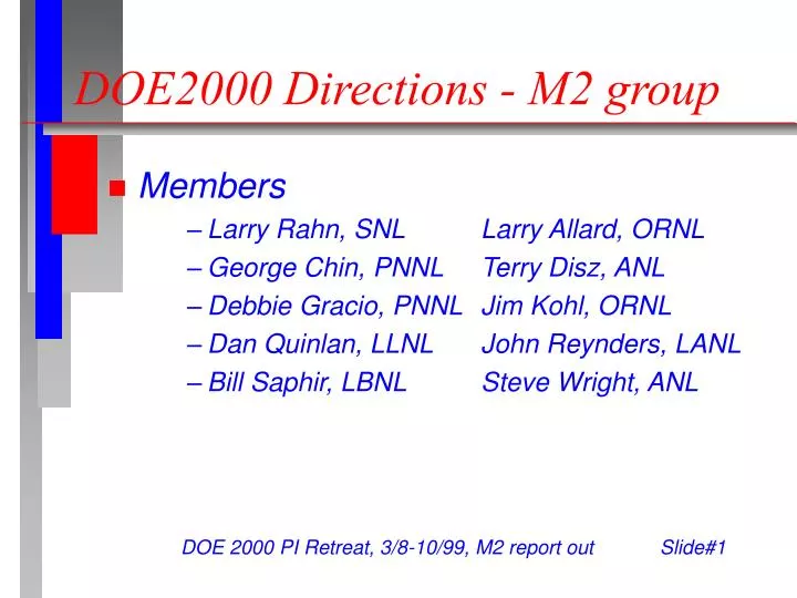 doe2000 directions m2 group