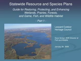 Statewide Resource and Species Plans