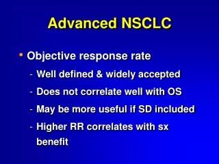 Advanced NSCLC