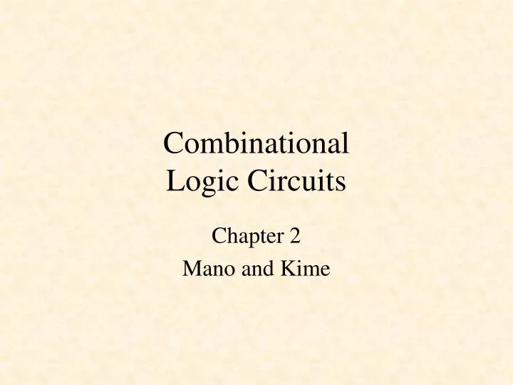 combinational logic circuits