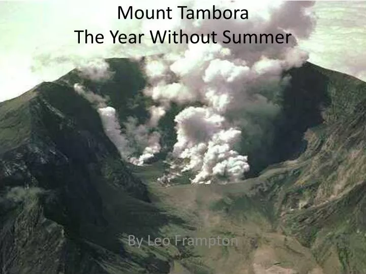 mount tambora the year without summer