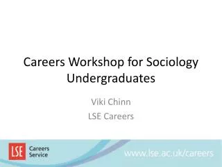 Careers Workshop for Sociology Undergraduates