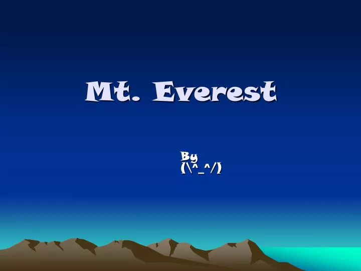 mt everest