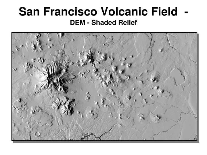 san francisco volcanic field dem shaded relief