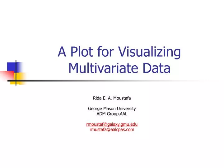 a plot for visualizing multivariate data