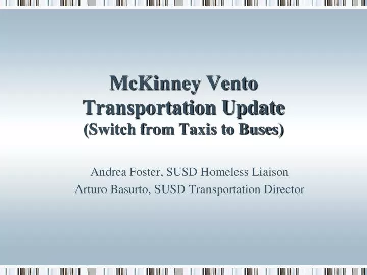 mckinney vento transportation update switch from taxis to buses
