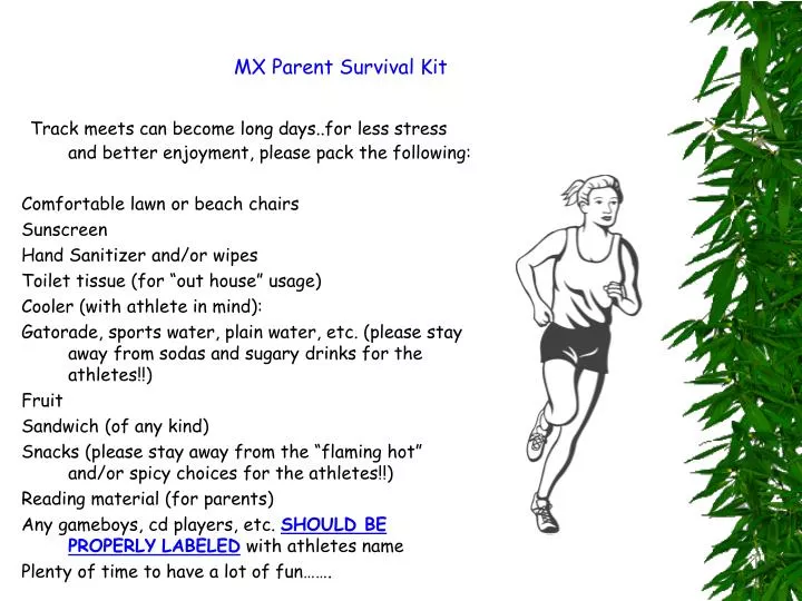 mx parent survival kit