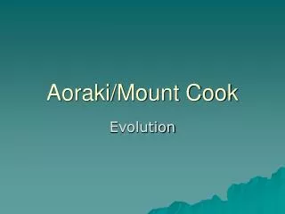 Aoraki/Mount Cook