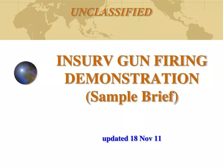 insurv gun firing demonstration sample brief updated 18 nov 11