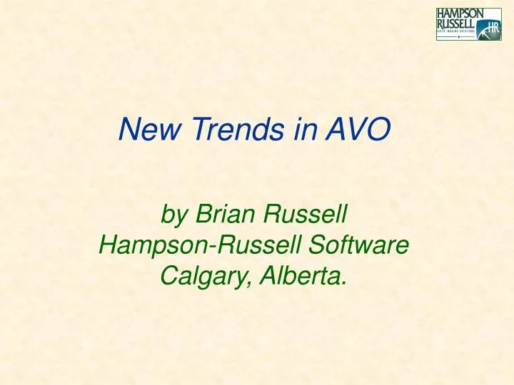 by brian russell hampson russell software calgary alberta