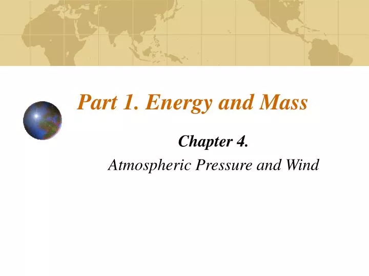 part 1 energy and mass