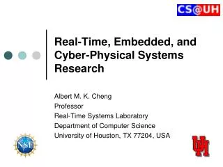 Real-Time, Embedded, and Cyber-Physical Systems Research