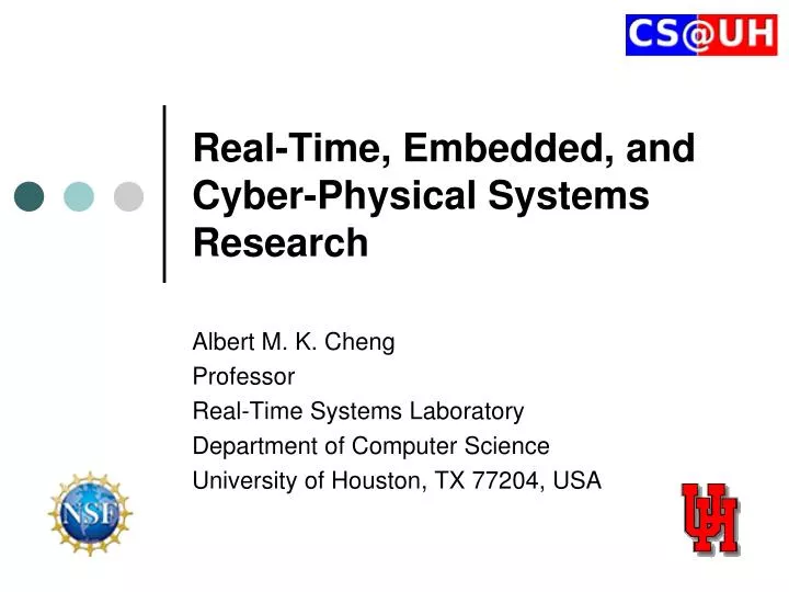 real time embedded and cyber physical systems research