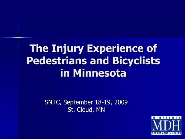 the injury experience of pedestrians and bicyclists in minnesota