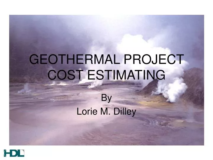 geothermal project cost estimating