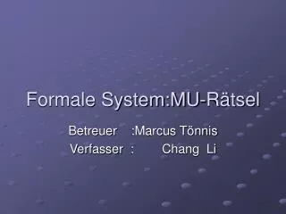 formale system mu r tsel