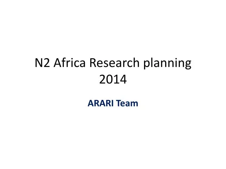 n2 africa research planning 2014