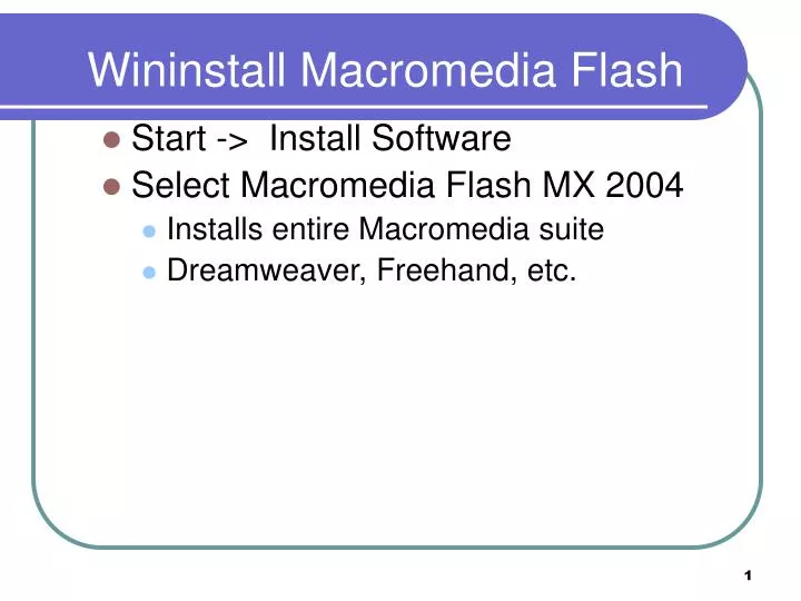 wininstall macromedia flash