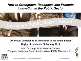 How to Strengthen, Recognise and Promote Innovation in the Public Sector