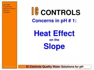 Concerns in pH # 1: Heat Effect on the Slope