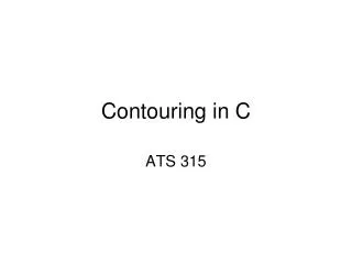 Contouring in C