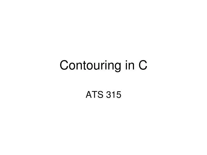 contouring in c