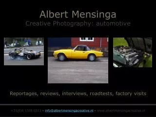 Albert Mensinga Creative Photography: automotive