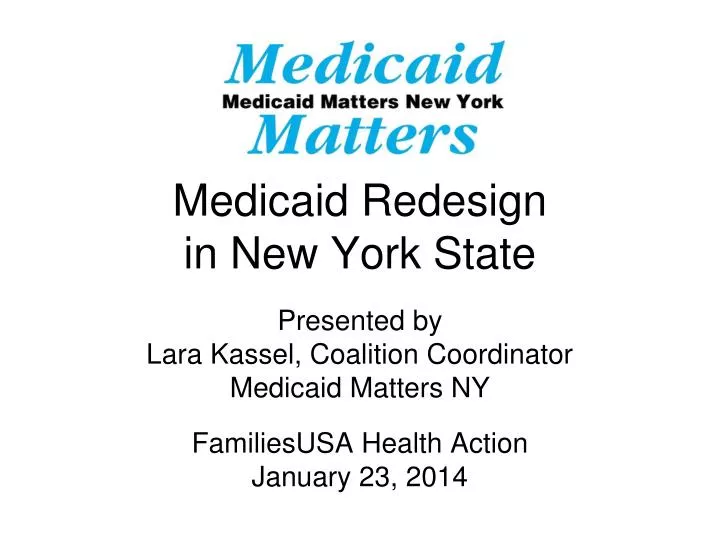 medicaid redesign in new york state
