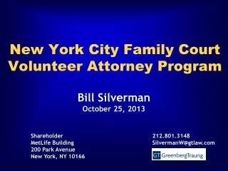 New York City Family Court Volunteer Attorney Program
