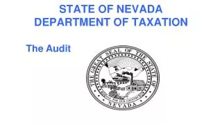 STATE OF NEVADA DEPARTMENT OF TAXATION