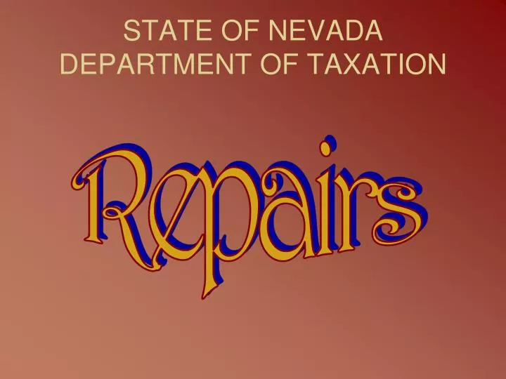 state of nevada department of taxation