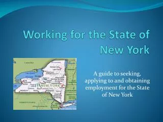 Working for the State of New York