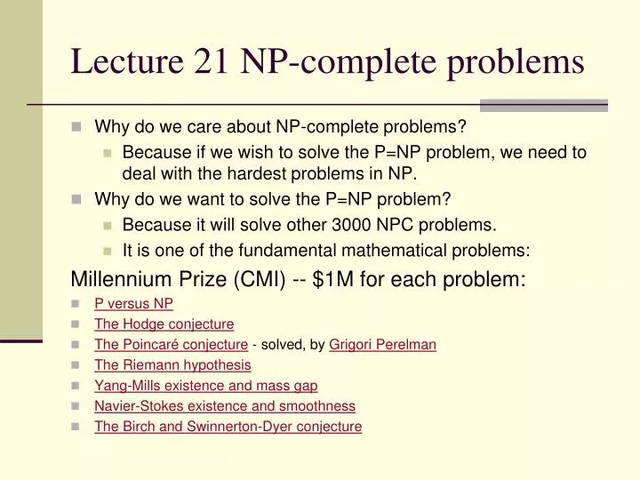 lecture 21 np complete problems