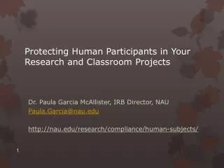 Protecting Human Participants in Your Research and Classroom Projects