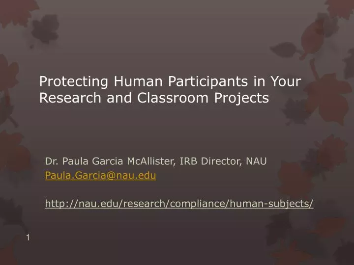 protecting human participants in your research and classroom projects