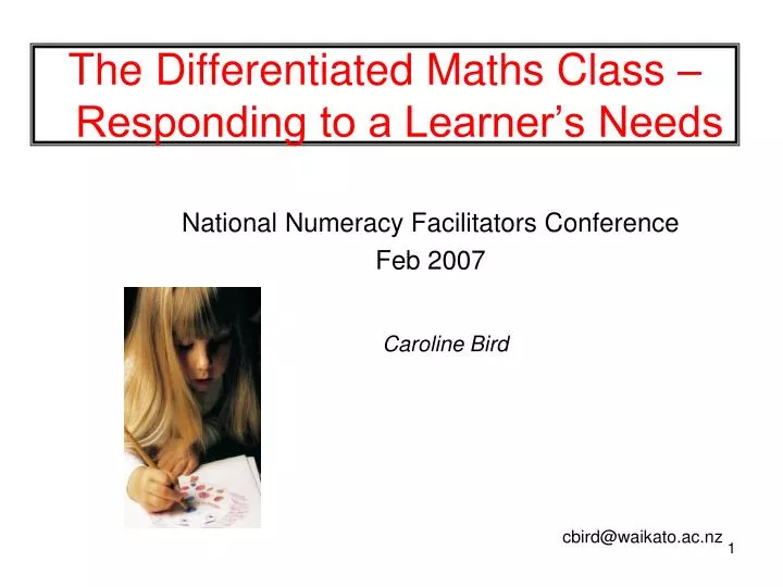 the differentiated maths class responding to a learner s needs