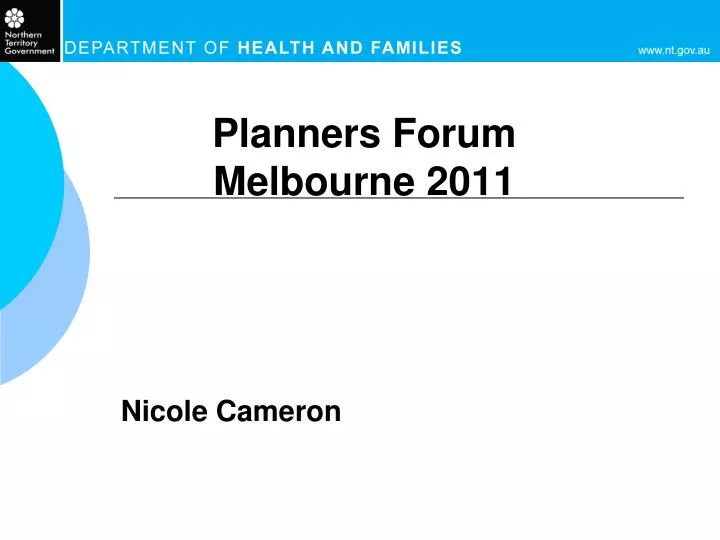 planners forum melbourne 2011