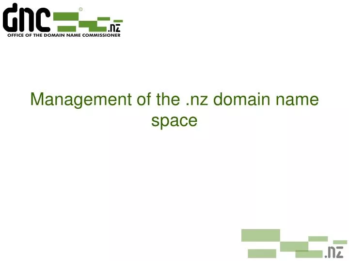 management of the nz domain name space
