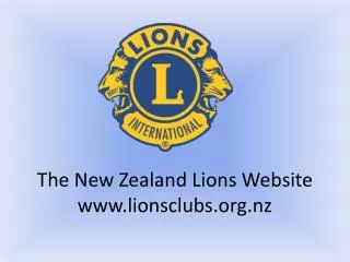 The New Zealand Lions Website lionsclubs.nz