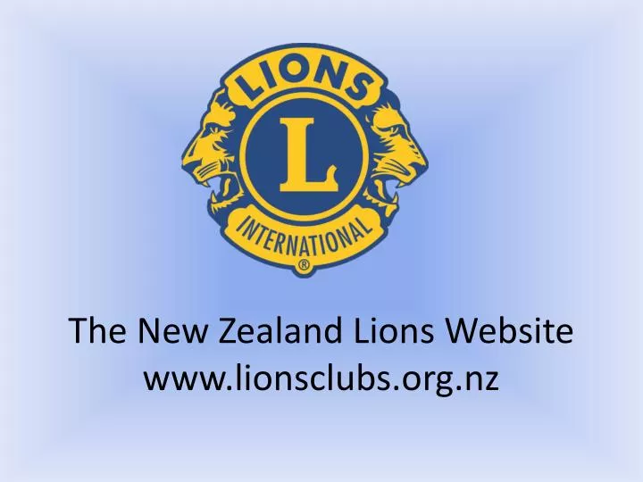 the new zealand lions website www lionsclubs org nz