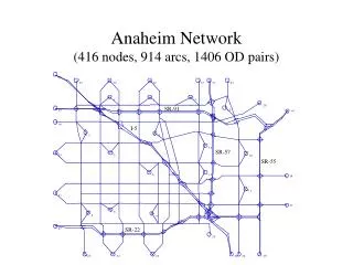 Anaheim Network (416 nodes, 914 arcs, 1406 OD pairs)