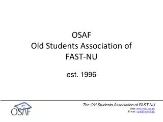 OSAF Old Students Association of FAST-NU