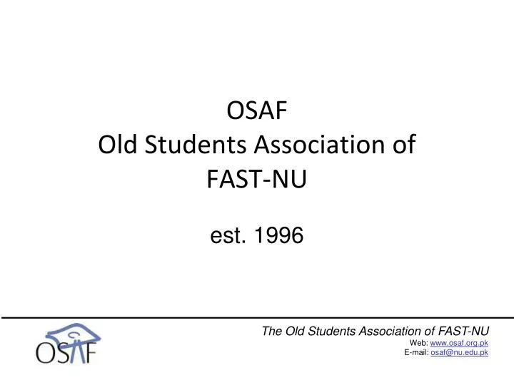 osaf old students association of fast nu