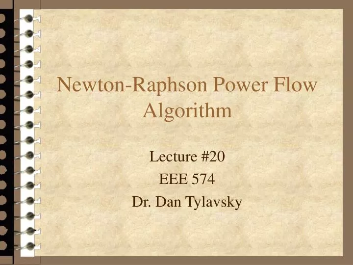 newton raphson power flow algorithm