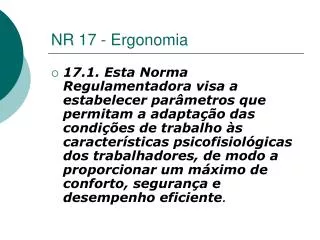 nr 17 ergonomia