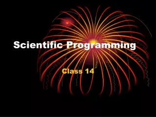 Scientific Programming