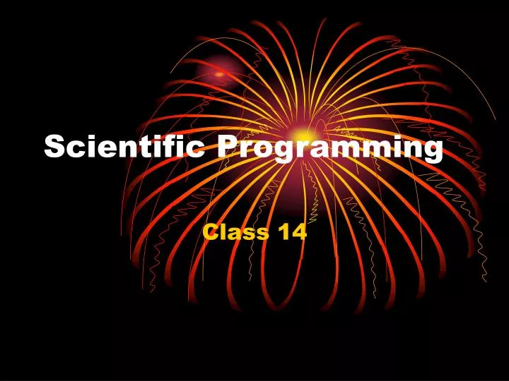 scientific programming