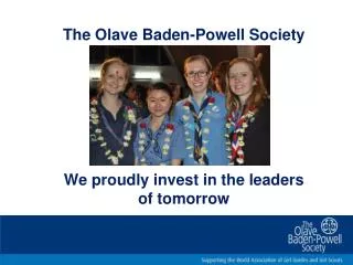 We proudly invest in the leaders of tomorrow