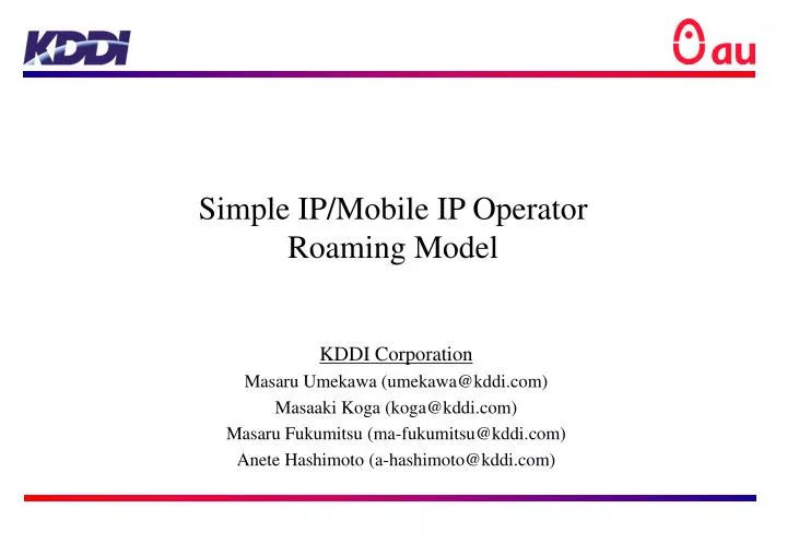 simple ip mobile ip operator roaming model