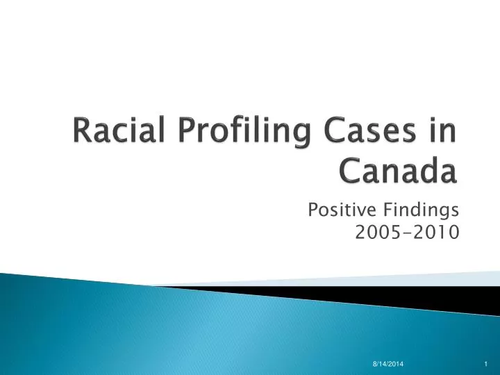 racial profiling cases in canada